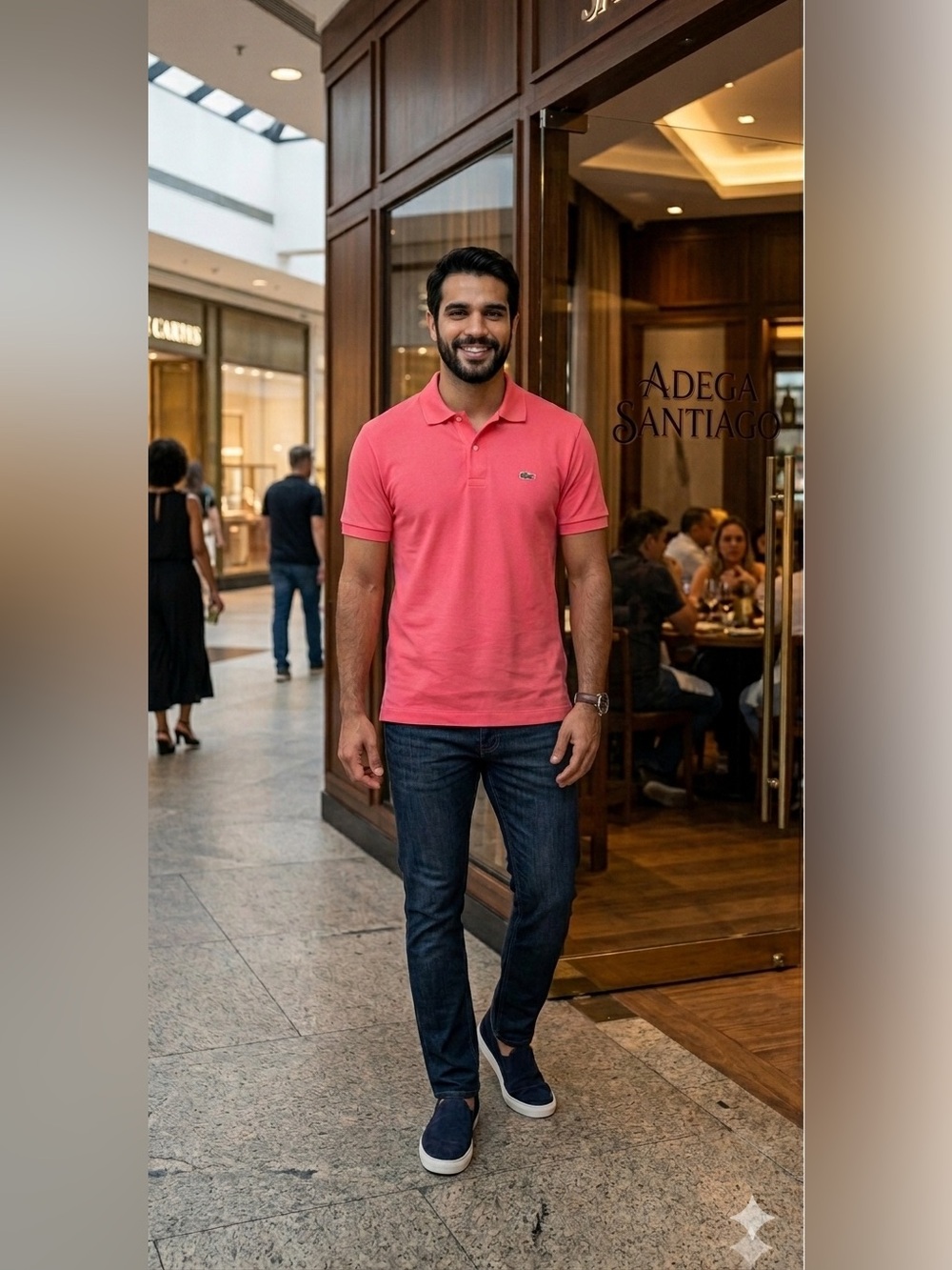 Classic Lacoste Pique Polo  - Coral Pink